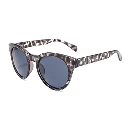 Gafas de sol de moda para hombres y mujeres que conducen protección UV400 Diseño elegante (marco de rayas negras/gris)