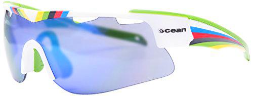 Ocean Sunglasses Alpine - Gafas de Sol - Montura : Blanco/Verde/Arcoiris