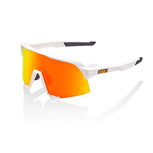 Desconocido Gafas de ciclismo 100%, S3, Blanco, Lentes Espejo Rojo