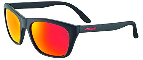 Cébé Cooper Gafas de Sol Juventud Unisex Soft Touch Black Red 10 &lt; 12