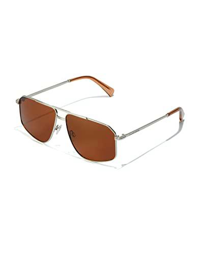 HAWKERS Poker Gafas, Brown Polarized · Silver, Adulto Unisex Adulto