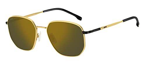 BOSS HUGO 1413/S Gafas, Matte Gold Black, 56 para Hombre