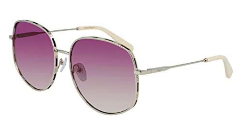 FERRAGAMO SF292S Gafas, Dark Ruthenium/Honey, 63 para Hombre