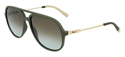 FERRAGAMO SF999S Gafas, Matte Khaki, 60 para Hombre