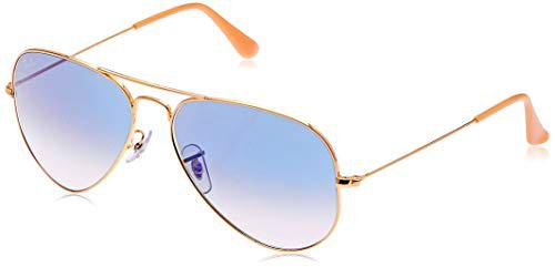 Ray-Ban Aviator Large Metal - Gafas de sol Unisex, Dorado (Blue Glass)