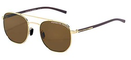 Porsche P8695 Gafas de Sol, Gold, 51 Unisex Adulto