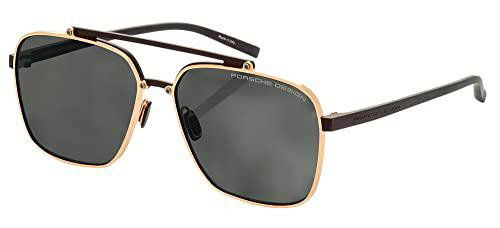 Porsche P8937 Gafas de Sol, Gold, Black, 59 para Hombre