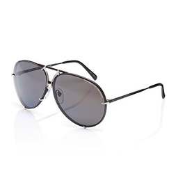 Porsche P8478 Gafas de Sol, Black, Silver, 66 Unisex Adulto