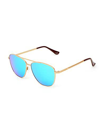 HAWKERS LAX Karat Clear Gafas, Turquoise-Blue Polarized · Gold