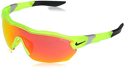 NIKE Show X3 Elite E DJ2024 Gafas, Matte Volt/Road-Red Mirror