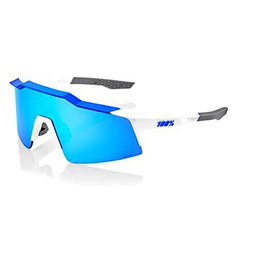 Gafas de ciclismo 100% Speedcraft Sl, Blanco mate, Lentes Azules