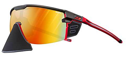 Julbo Ultimate Cover Gafas de Sol, Negro/Rojo, Talla única Unisex Adulto