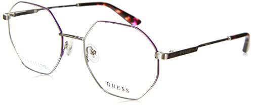 Guess GU2849 Gafas, Shiny Light nickeltin, 56 para Mujer