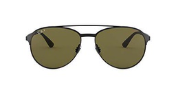 Ray-Ban 0RB3606 Gafas de Sol, Shiny Black On Top Matte Black