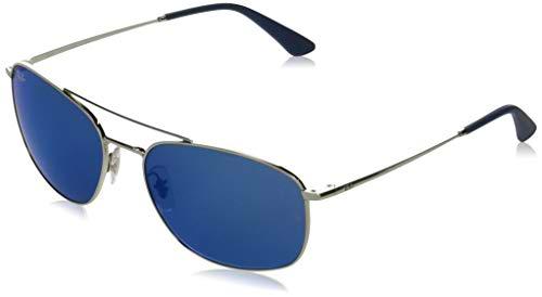 Ray-Ban RB3654-003/55 Gafas, Plata, 60 Unisex Adulto