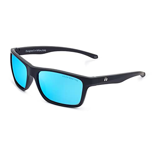 CLANDESTINE Square Matte Black Blue - Gafas de sol Polarizadas Hombre &amp; Mujer