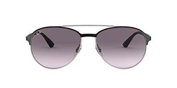 Ray-Ban 0RB3606 Gafas de Sol, Silver On Top Matte Black