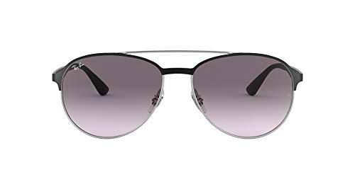 Ray-Ban 0RB3606 Gafas de Sol, Silver On Top Matte Black