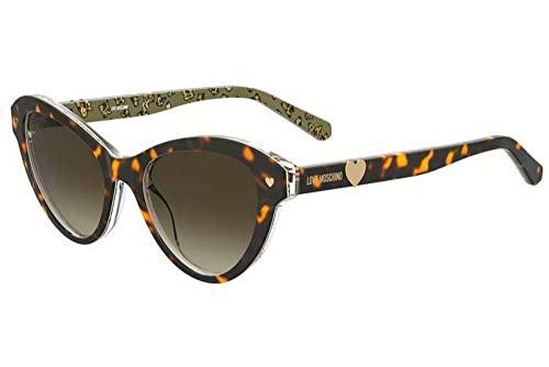 MOSCHINO LOVE MOL046/S Gafas, Pattern Havana, 52 para Mujer