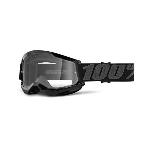 100 Percent STRATA 2 Goggle Black-Clear Lens, Adultos Unisex