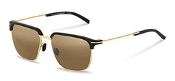 Porsche P8698 Gafas de Sol, Light Gold, Black, 55 para Hombre