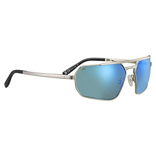 Serengeti Hinkley Gafas, Shiny Silver, M-L Unisex Adulto