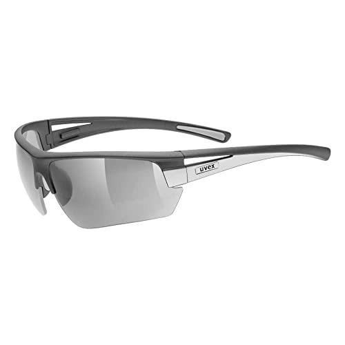 Uvex gravic Gafas de Deporte, Unisex-Adult, Grey Mat/Silver, One Size