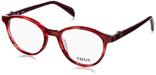 TOUS Vtob01 Gafas, Shiny Red Havana, 50 para Mujer