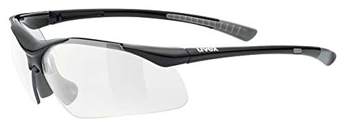 Uvex Black Grey Sportstyle 223 Clear, Unisex-Adult, One Size