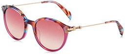 TOUS STOB41 Gafas, Shiny TRANSP.Violet Havana, 51 para Mujer