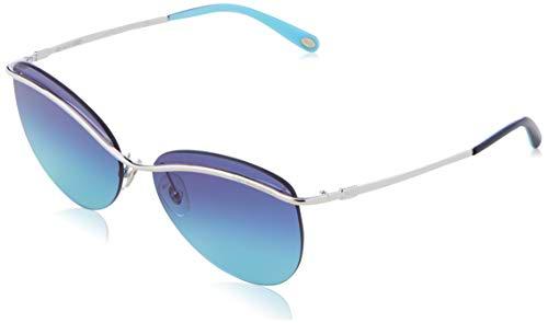 Tiffany &amp; Co. 0TY3057 60479S 60 Gafas de sol, Plateado (Silver/Azuregradientbluee), Mujer