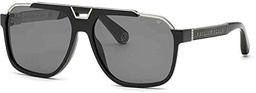 Philipp Plein SPP046M Gafas, Shiny Black, 61 para Hombre