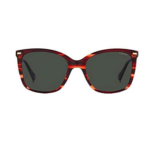 Polaroid PLD 4108/s Sunglasses, 0UC/M9 Red Havana, 55 Womens