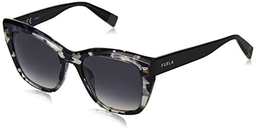 Furla SFU534 Gafas, Shiny Grey/Black Havana, 53 para Mujer