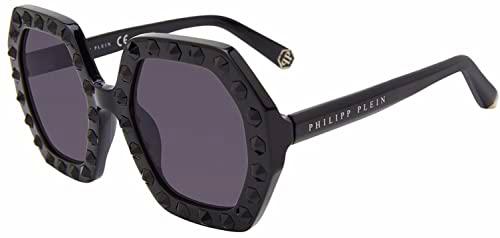 Philipp Plein SPP039S Gafas, Shiny Black, 53 para Mujer