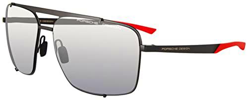 Porsche P8919 Gafas de Sol, Black, Red, 63 para Hombre