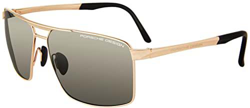 Porsche P8918 Gafas de Sol, Gold, Black, 63 para Hombre