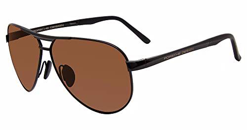 Porsche P8649 Gafas de Sol, Black, 62 Unisex Adulto