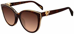 Chopard SCH317 Gafas, Shiny Dark Havana, 55 para Mujer