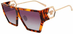 Philipp Plein SPP040M Gafas, Honey/Black/Olive Havana Pattern