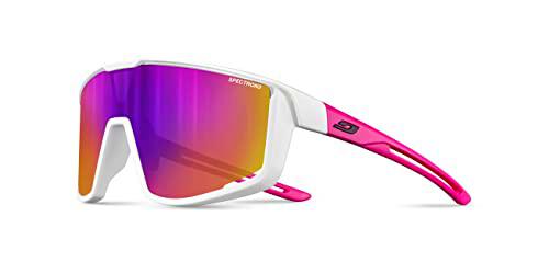 Julbo Fury S Gafas DE Sol, Brillante Blanco/Rosa, Talla única Unisex Adulto