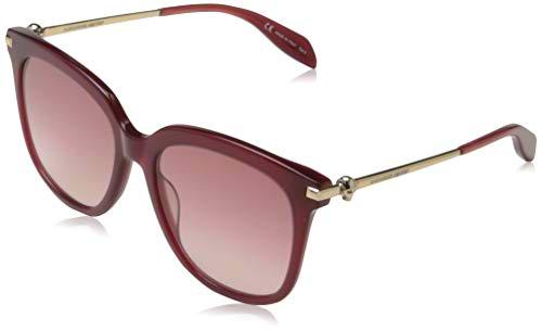 Alexander McQueen AM0107S 003 55 Gafas de sol, Rojo (003-Burgundy/Pink), Mujer