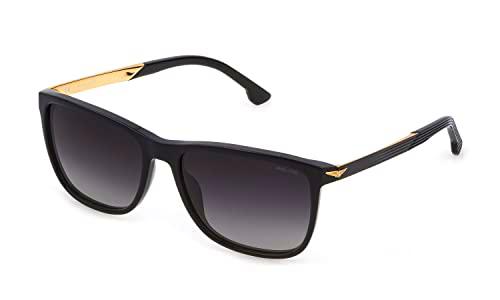 Police SPLC35 Gafas, Shiny Black, 57 para Hombre