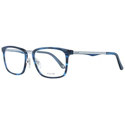 Police Blackbird Ti 2, Gafas de Sol Unisex Adulto, BLU Striato Lucido, 52