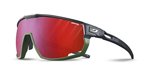 Julbo Rush Gafas DE Sol, Negro/Army, Talla única Unisex Adulto