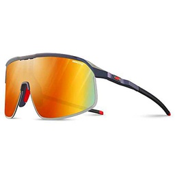 Julbo Density Gafas DE Sol, Iridescent Azul/Rojo, Talla única Unisex Adulto