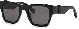 Philipp Plein SPP042V Gafas, Shiny Black, 54 para Hombre