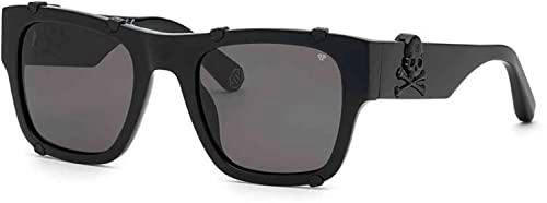 Philipp Plein SPP042V Gafas, Shiny Black, 54 para Hombre