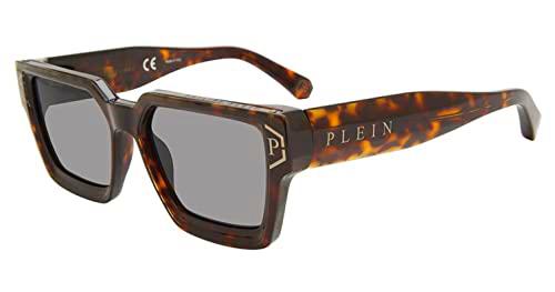 Philipp Plein SPP005M Gafas, Shiny Dark Havana, 57 para Hombre