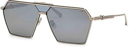 Philipp Plein SPP076V Gafas, Shiny Palladium W/Green Parts